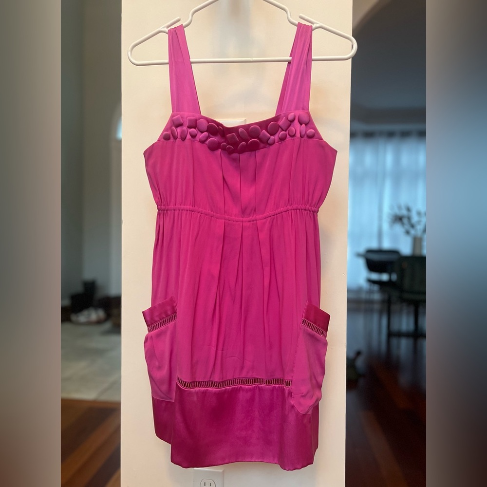 Pink Hale Bob silk dress with pockets.  Excellent condition (Small)